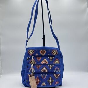 New Canyon‎ Sky Women's Southwestern Denim-Design Crossbody Purse Shoulder Bag